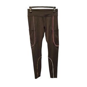 Outdoor Voices Frostknit 7/8 Pocket Leggings in Black with Rainbow Reflective Sm